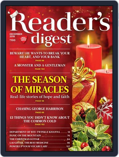 Reader's Digest India (Digital) December 1st, 2018 Issue Cover