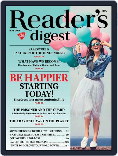 Reader's Digest India (Digital) May 1st, 2018 Issue Cover