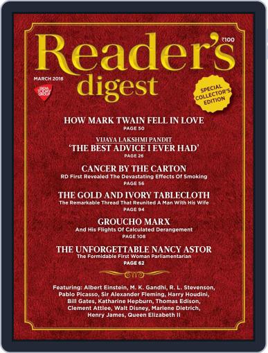 Reader's Digest India March 1st, 2018 Digital Back Issue Cover