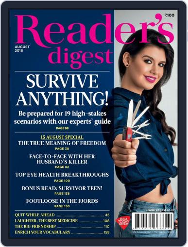 Reader's Digest India August 1st, 2016 Digital Back Issue Cover