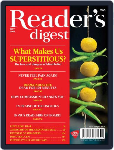 Reader's Digest India May 1st, 2016 Digital Back Issue Cover