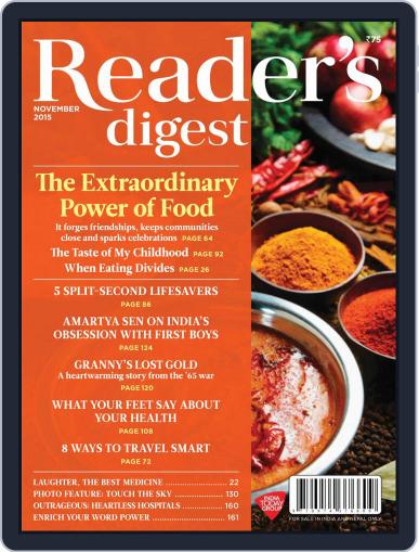 Reader's Digest India November 1st, 2015 Digital Back Issue Cover
