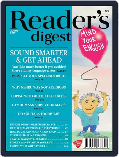 Reader's Digest India August 1st, 2015 Digital Back Issue Cover