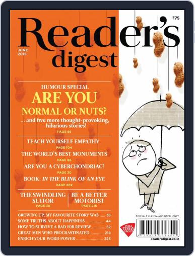 Reader's Digest India June 1st, 2015 Digital Back Issue Cover