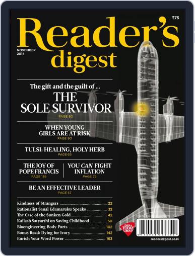 Reader's Digest India November 7th, 2014 Digital Back Issue Cover