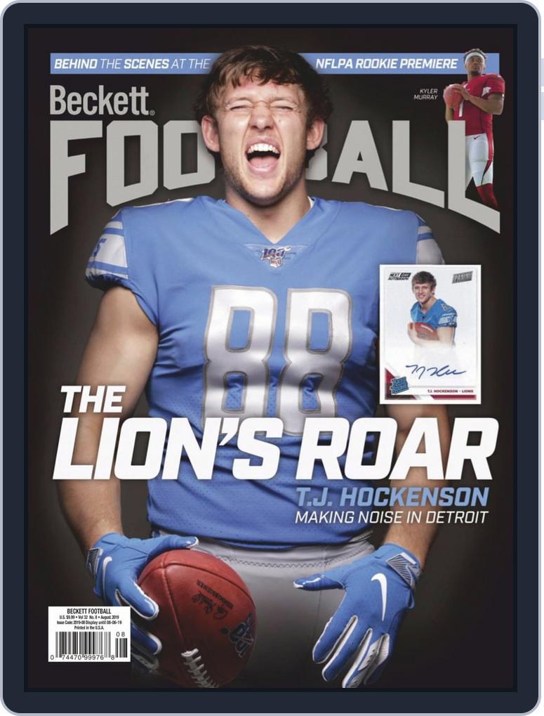 Beckett Football August 1st, 2019 Digital Back Issue Cover