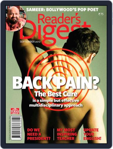 Reader's Digest India September 10th, 2012 Digital Back Issue Cover
