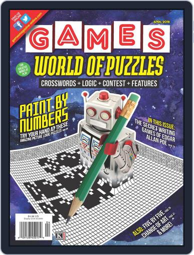 Games World of Puzzles April 1st, 2018 Digital Back Issue Cover