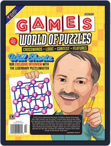 Games World of Puzzles April 1st, 2017 Digital Back Issue Cover