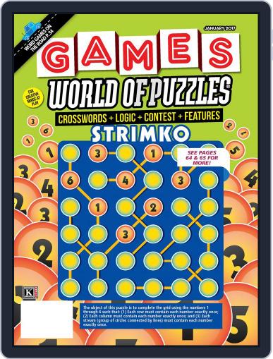 Games World of Puzzles January 1st, 2017 Digital Back Issue Cover