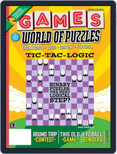 Games World of Puzzles September 1st, 2016 Digital Back Issue Cover