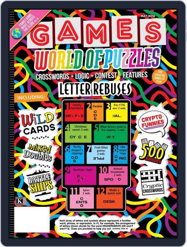 Games World of Puzzles March 11th, 2016 Digital Back Issue Cover