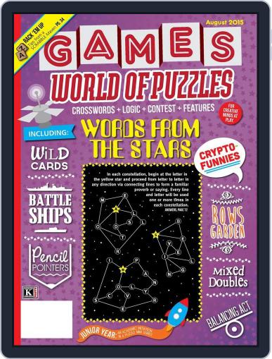 Games World of Puzzles June 8th, 2015 Digital Back Issue Cover