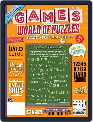 Games World of Puzzles May 7th, 2015 Digital Back Issue Cover