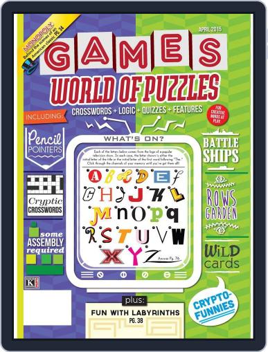 Games World of Puzzles April 1st, 2015 Digital Back Issue Cover