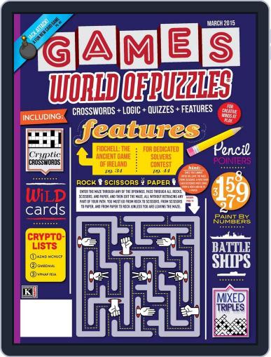 Games World of Puzzles March 1st, 2015 Digital Back Issue Cover
