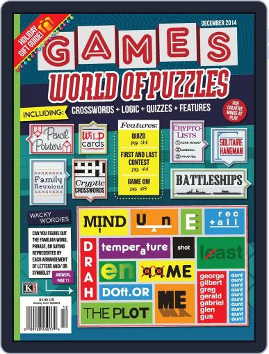 Games World of Puzzles December 1st, 2014 Digital Back Issue Cover