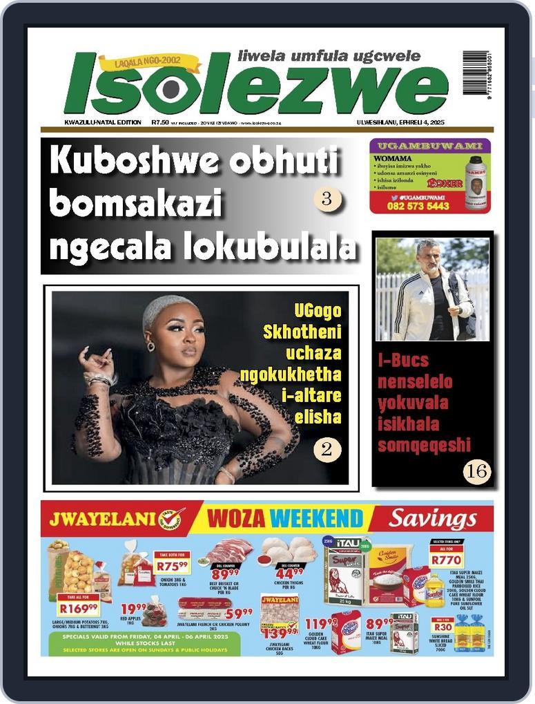 Isolezwe April 4th, 2025 Digital Back Issue Cover