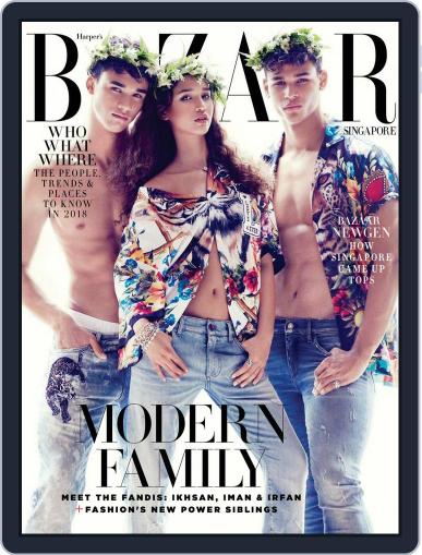 Harper's Bazaar Singapore January 1st, 2018 Digital Back Issue Cover
