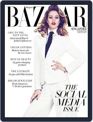 Harper's Bazaar Singapore October 28th, 2014 Digital Back Issue Cover
