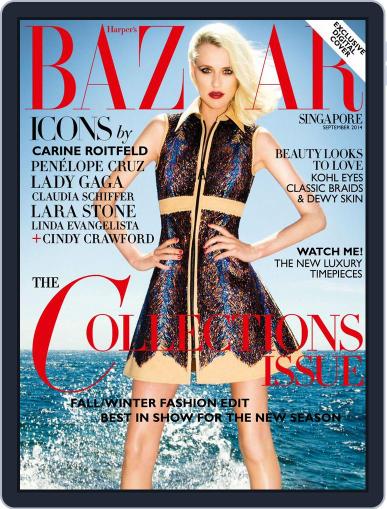Harper's Bazaar Singapore August 24th, 2014 Digital Back Issue Cover