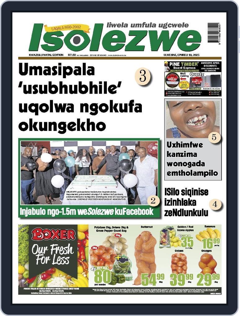 Isolezwe April 10th, 2025 Digital Back Issue Cover