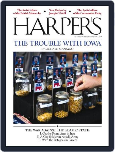 Harper's January 26th, 2016 Digital Back Issue Cover
