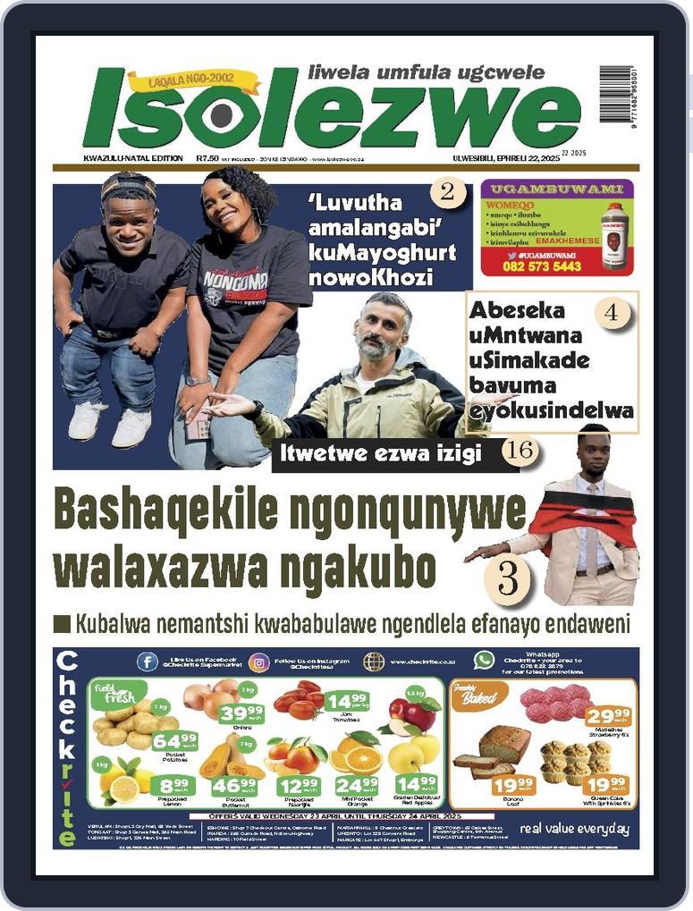 Isolezwe April 22nd, 2025 Digital Back Issue Cover