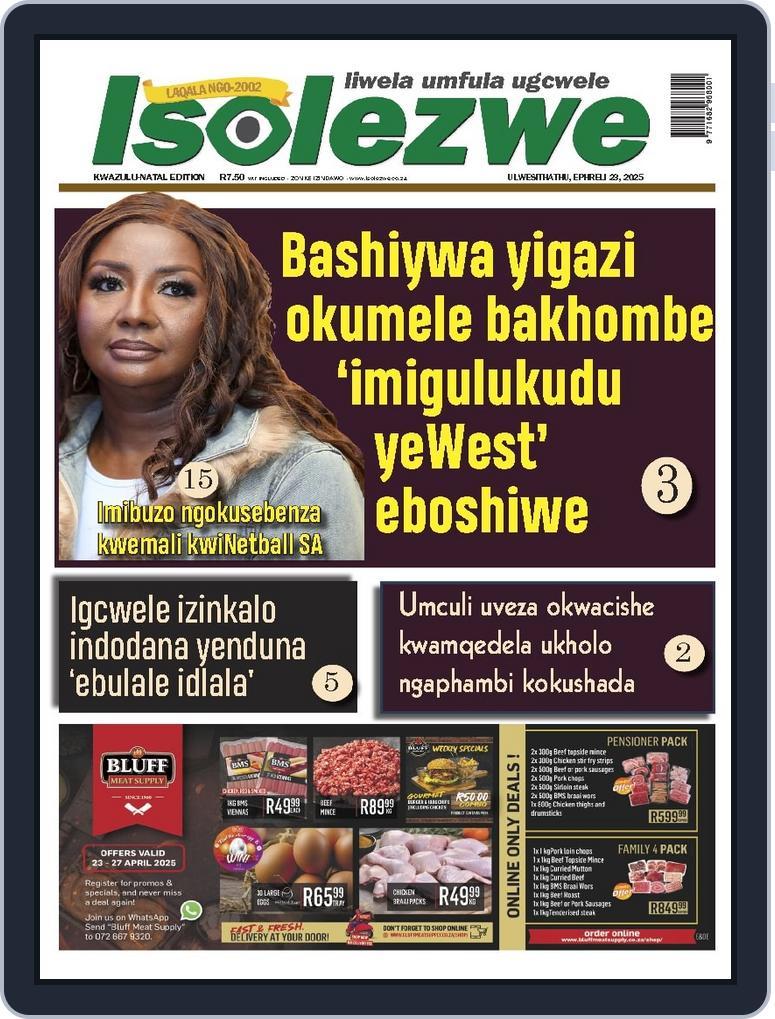 Isolezwe April 23rd, 2025 Digital Back Issue Cover