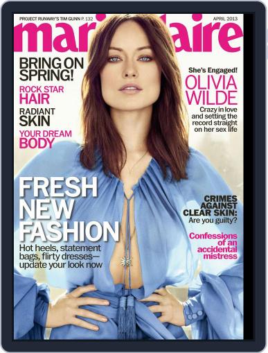Marie Claire March 19th, 2013 Digital Back Issue Cover