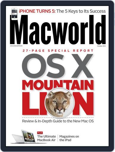 Macworld September 18th, 2012 Digital Back Issue Cover