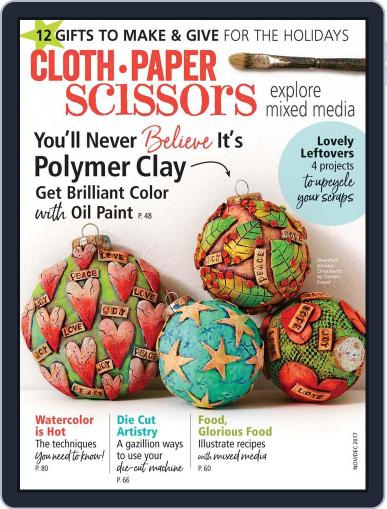 Cloth Paper Scissors November 1st, 2017 Digital Back Issue Cover