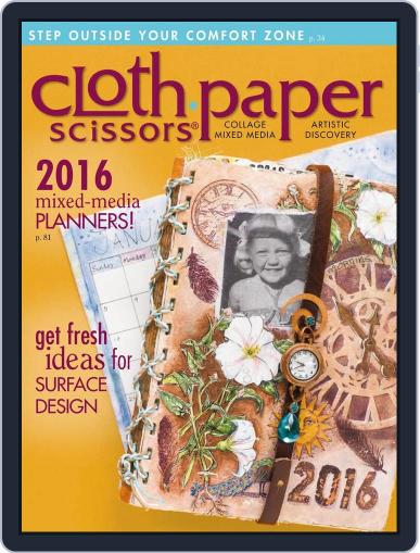 Cloth Paper Scissors December 16th, 2015 Digital Back Issue Cover