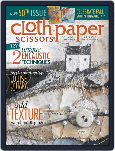 Cloth Paper Scissors August 21st, 2013 Digital Back Issue Cover