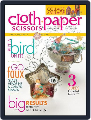 Cloth Paper Scissors April 17th, 2013 Digital Back Issue Cover