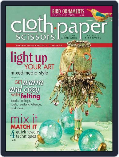 Cloth Paper Scissors October 22nd, 2012 Digital Back Issue Cover