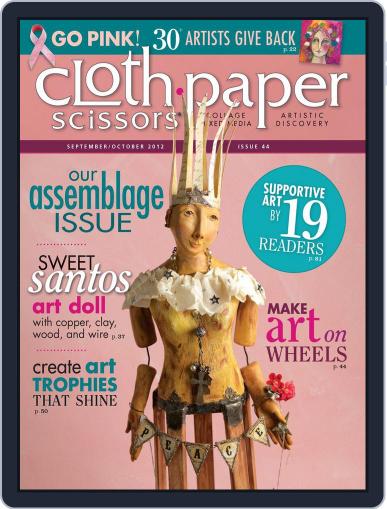 Cloth Paper Scissors August 15th, 2012 Digital Back Issue Cover