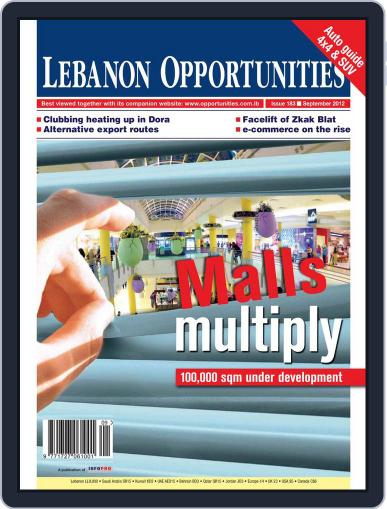 Lebanon Opportunities September 4th, 2012 Digital Back Issue Cover