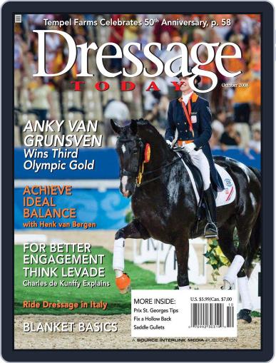 Dressage Today October 2nd, 2008 Digital Back Issue Cover