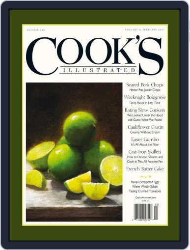 Cook's Illustrated January 1st, 2017 Digital Back Issue Cover