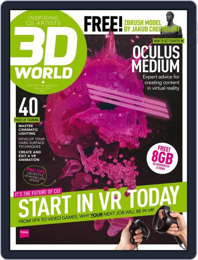 3D World February 1st, 2017 Digital Back Issue Cover