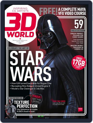 3D World January 1st, 2017 Digital Back Issue Cover