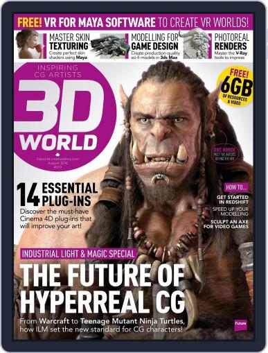 3D World June 15th, 2016 Digital Back Issue Cover