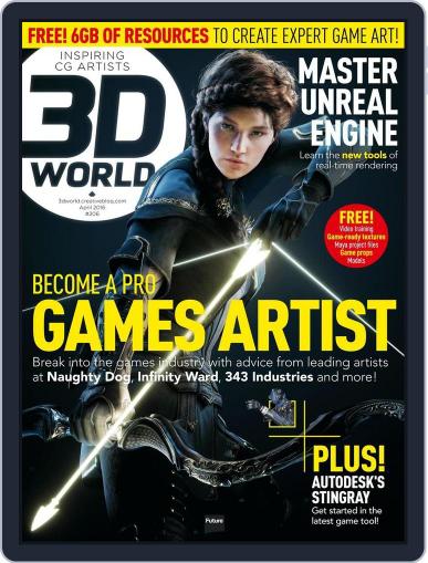 3D World February 24th, 2016 Digital Back Issue Cover