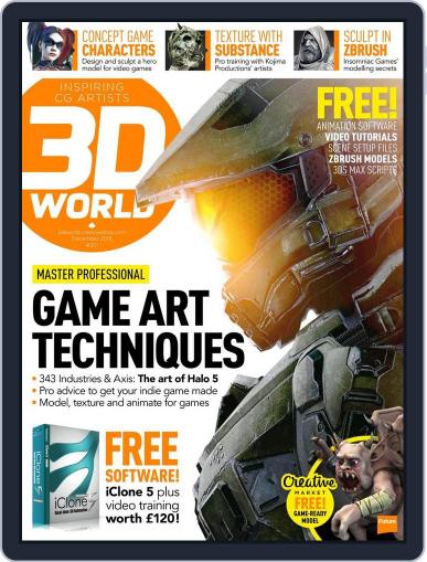 3D World October 31st, 2015 Digital Back Issue Cover