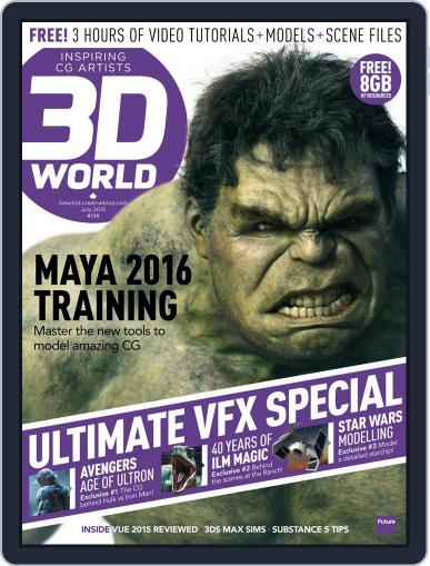 3D World July 1st, 2015 Digital Back Issue Cover