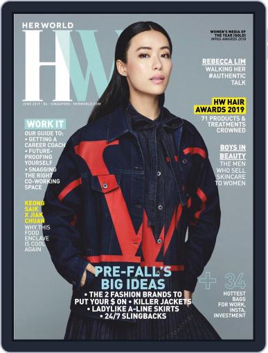 Her World Singapore June 1st, 2019 Digital Back Issue Cover