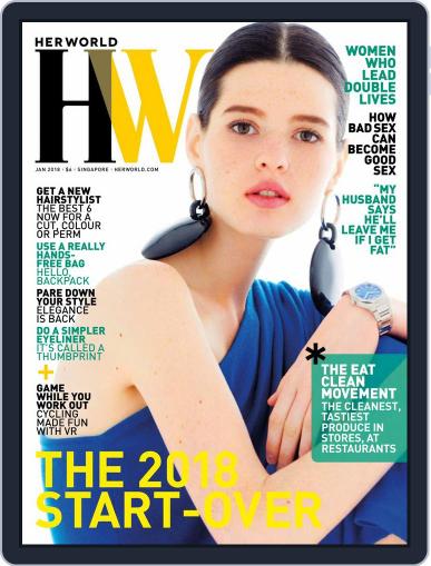 Her World Singapore January 1st, 2018 Digital Back Issue Cover