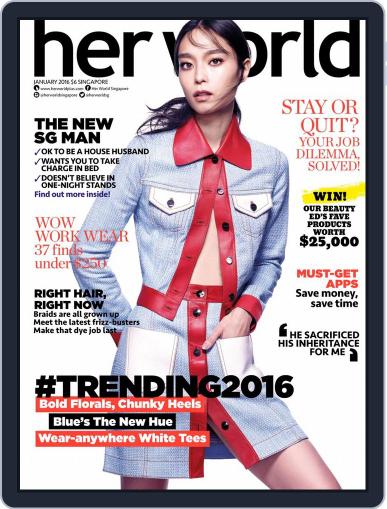 Her World Singapore December 18th, 2015 Digital Back Issue Cover