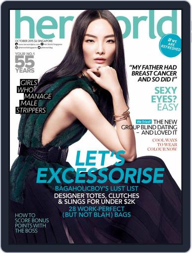 Her World Singapore October 1st, 2015 Digital Back Issue Cover